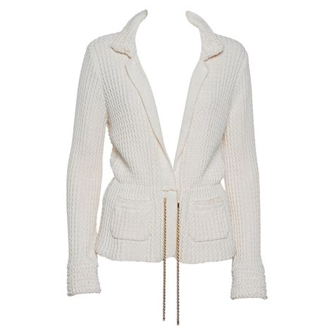 chanel paris cream sweatshirt|chanel leather cardigan.